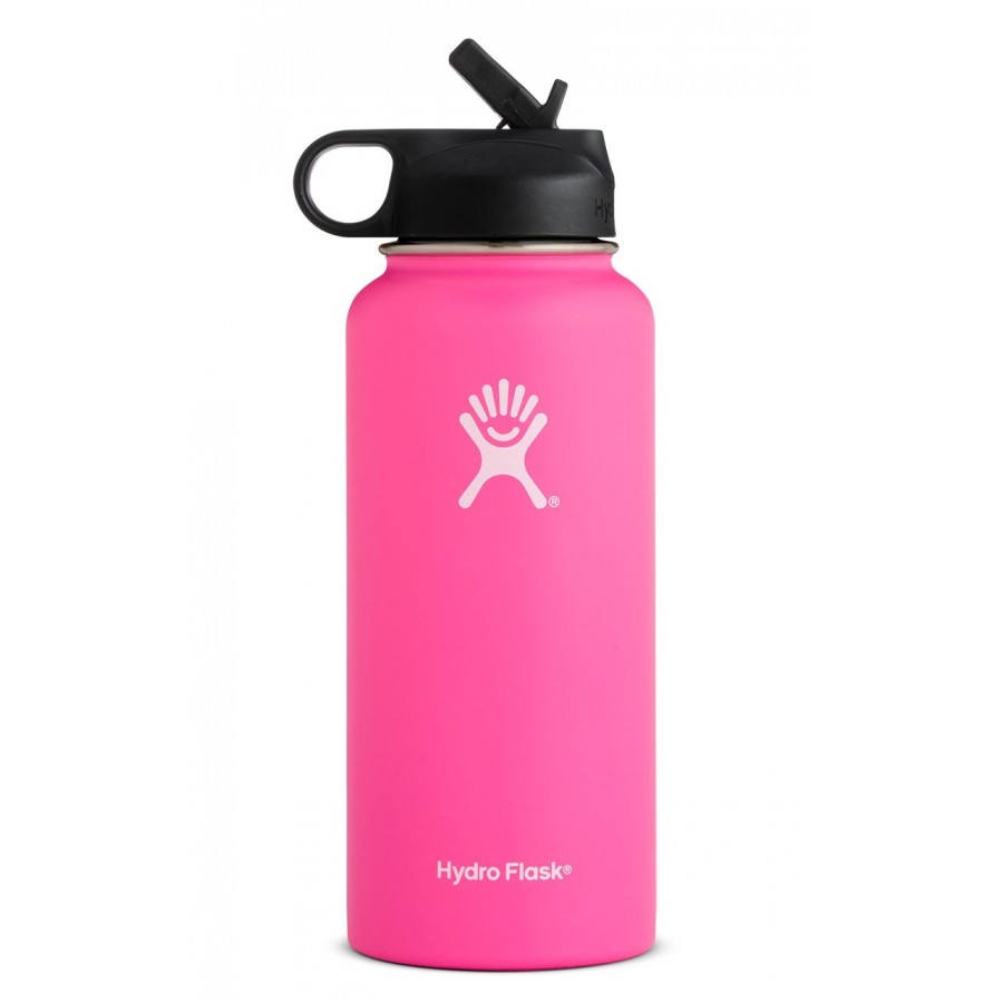 Cold for up to 24 Hours & Hot for 12 Hours hydrate Stainless Steel Insulated Water Bottle 18oz 32oz 40oz Comes with Additional lids-Straw and flip lid 